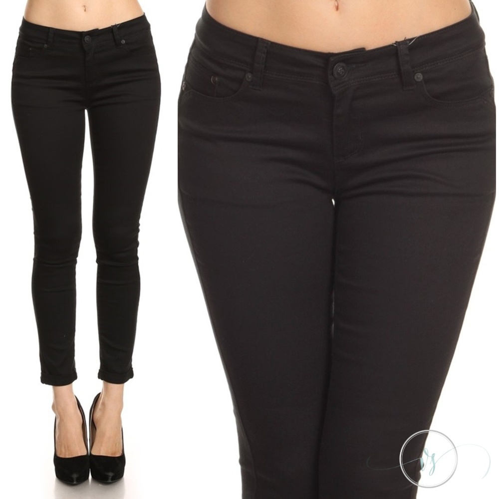 Black Push-Up Skinny Pants